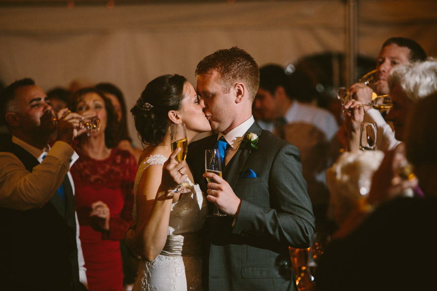 Shane Godfrey Photography, Boston Wedding Photography, DIY Wedding, Backyard Dover Wedding, Backyard Wedding, Romantic Wedding Photography, First Kiss, Bride and Groom, Wedding Toast, Wedding Reception