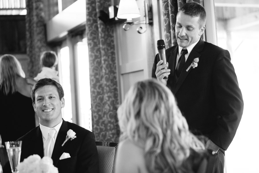 gibbet hill wedding photography, gibbet hill wedding, shane godfrey photography, boston wedding photographer, groton wedding photography, black and white wedding photography, champagne toast, speech, bride and groom, best man